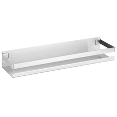 3M黏膠/打孔304不鏽鋼置物托盤架（拉絲/霧黑）25/30/40cm，免釘不傷牆，多尺寸可選，廚房浴室收納, 拉絲40cm, 1個