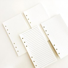 A6 바인더 다이어리 속지, 무지 노트, 45매