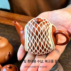 찻주전자 메쉬 보관 가방 여행용 스트랩 커버 보호 충돌방지 액세서리, 6개