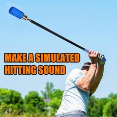 高爾夫揮桿練習器，模擬擊球聲音，輕巧便攜，姿勢調整，提升擊球穩定性, 藍色, 1個