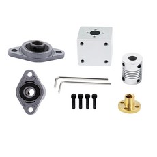 T8 리드 나사 브래킷 키트 수직 지지 사다리꼴 8MM 수평 커플링, KFL08 kit B, 1개