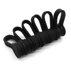 Viaky 마그네틱 트위스트 타이 6팩 멀티컬러 케이블 클립 코드 오거나이저 이어폰 USB 케이블 책갈피 열쇠고리용 재사용 가능한 자석 랩 스트랩 - 마카롱 색상 31, Black