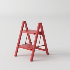[리퍼] 가정용 접이식 사다리 A11 2단 KLA-3944 세차 청소 인테리어 발판 스툴, 레드