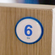 아이더스 부착식 숫자 번호판 테이블부착넘버링, 파랑