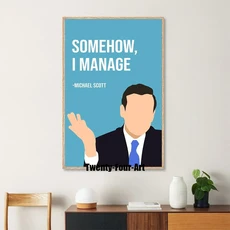 사무실용 재미있는 견적 마이클 스콧 포스터 캔버스 그림 벽 예술 현대 가족 거실 홈 장식
