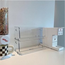 적층 팬트리 정리함 투명 펜트리 정리함 다용도 수납함 냉장고 선반, 1개, S 사이즈