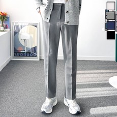 놈시크 28-40 남자 얇은 기모 슬랙스 링클프리 스판 9부 10부 바지 빅사이즈