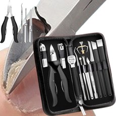 LEOQ 네일 손톱 발톱 큐렛 두꺼운 내성발톱 깎이 니퍼, 1개, 블랙