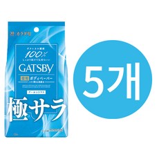 갸스비 사라사라 데오드란트 바디 페이퍼 30매, 5개, 294g