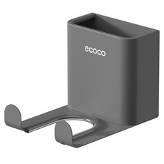 【ECOCO】意可可五金吹風機架 防水 壁掛 浴室 免打孔, E24152槍灰色, 1個