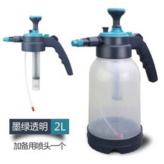 家用加厚手動氣壓式噴壺 2L 帶加長杆, 2L墨綠透明 不帶長杆 +備用噴頭, 1個