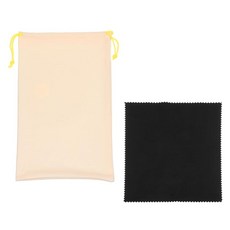 YELARXI 스키 고글 가방 극세사 청소용 천 드로스트링 파우치 소프트 보관 슬리브 케이스 보호 1개 및 화이트 피팅 (스노우 수영 고글/선글라스/카메라), 1, Light Yellow