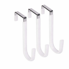 담담몰 문걸이 행거 스테인리스 논슬립 공간활용 모자 가방 옷걸이, 3개, 화이트