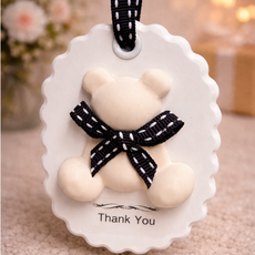 도트리본 곰돌이타블렛석고방향제 호두마루샵 돌웨딩스승의날답례품 단체커플오픈개업기념선퇴사물 차량용 석고방향제/오퓨저, 1_6 일반 랜덤)골고루