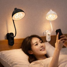 LED 집게 스탠드 플리커프리 독서등 공부등 무드등 수유등 LC-818, 블랙