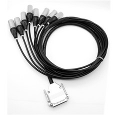 美製 RHC/Pro Co 多軌線 8軌 25Pin D-Sub to NEUTRIK XLR 鍍銀公母頭 / TRS 線材 1 – 5米, 1個, D-SUB對XLR鍍銀公頭,1米