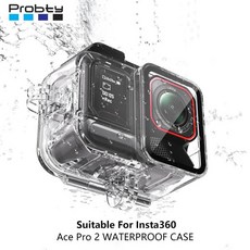 Probty 완벽방수 하우징 강력한 보호 커버 Insta360 Ace 2 / 스포츠 카메라 액세서리 용 45M 다이브 쉘 케, 01 China Mainland