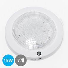 번개표 국산 LED 센서등 15W 원형 주광색(흰색빛), 7개, 1개, 주광색