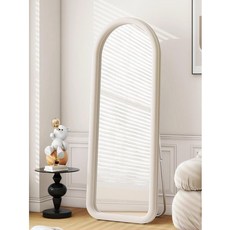 드레스룸 전신 거울, 밀크티 150x40cm