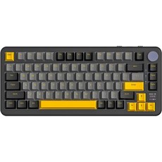 YINDIO X85 무선 기계식 키보드 TKL 82 키 블루투스 5.02.4GHzUSB-C 핫 스왑 가능 커스턴 노브 제어 개스킷 구조 PCMacPS4Xbox용 RGB 백라이트, Black, 텐키리스