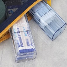새온 미니 투명 다용도 케이스 휴대용면봉케이스, 블루