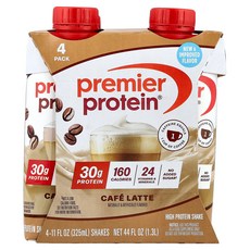 Premier Protein 하이 프로틴 셰이크 카페 라떼 4가지 개당 325ml(11fl oz), Premier Protein, 하이 프로틴 셰이크, 카