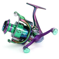 2021GF 시리즈 1000-7000 금속 스풀 스피닝 낚시 휠 기어비 5.0:1/4.7:1 절묘한 나무 손잡이 낚시 도구, 1, 5000 Series