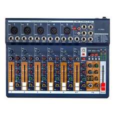TAVOSOP 4채널 프로페셔널 믹서 오디오 16DSP 블루투스 U 디스크 48V 팬텀 전원 USB 녹음 DJ 믹서 초보자에게 적합 라이브 스트리밍 326438, F7-PRO
