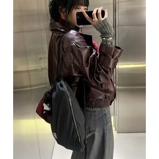 MASMARULEZ Gym sack string bag _ plaid check navy black 5011172170 376680