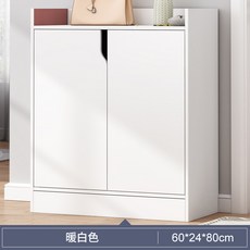 小戶型家用鞋櫃玄關櫃鞋架, 1個, 60公分暖白色鞋櫃:如圖所示