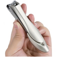 생체 모방 디자인의 강철 손톱깎이 - 정확한 매니큐어 및 페디큐어를 위한 물 튀김 방지 저자극성 손톱 트리머, Small, 1개