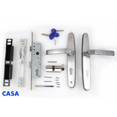 CASA 906-7 平鎖 通風門水平鎖 二片式通風門 鎖匣長30mm 中心距離8.5cm 孔距26.5cm, 1個