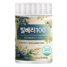 빌베리 농축분말 100 % 정 대용량, 1개, 120정