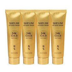 (4개)쉬림 24K골드 펩타이드 리프팅 마스크 100ml /필오프 랩핑마스크 결광 결개선, 4개입, 1개