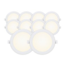 라인라이팅 LED 에코 5인치 다운라이트 15w 방습 (주광 전구 주백), 10개, 주백색(아이보리빛)