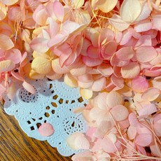 VITO zakka 木繡球永生花DIY乾燥花植物浮游花材花藝材料包拍攝道具DIY創作花材20g, 繁花(粉黃漸變)(現貨)