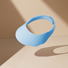 洗頭擋水帽寶寶成人大人洗澡洗髮防水耳貼小孩護耳浴帽兒童防進水 成人洗頭帽 擋水大人寶寶防水耳貼, 1個, 簡易款【加大6個卡扣洞】藍色