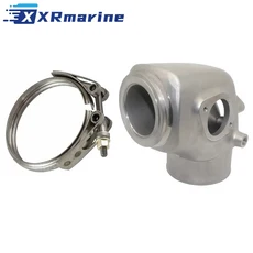 Volvo Penta D4- 180 210 225 260 300 시리즈 보트 엔진 21684826 용 V 클램프 842993이있는 배기 라이저, 01 Exhaust Riser Elbow