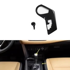 Toyota RAV4 2014-2018 용 LHD ABS 탄소 섬유 자동차 대시 보드 센터 콘솔 시프트 패널 커버 스티커 장식, 04 Gearbox 16-18, 01 left-hand drive, 01 Plastic carbon fiber