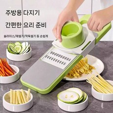 제이베니 손보호 주방도우미 만능 국민채칼 스테인리스 멀티 슬라이서 채칼 세트, 1개, 그린