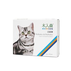 Moreson 木入森 活菌寶 30包/盒 (貓寶專用) 【博士藥妝】, 1個, 消化功能/胰臟/胃部改善, 30份