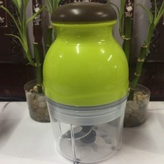 食物料理機多功能家用水果榨汁絞肉豆漿機迷你電動寶寶嬰兒輔食機, 綠色 塑料杯款