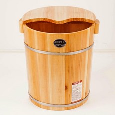 편백 족욕기 간이 히노끼 족욕통 습식 이동식, 40cm 뚜껑+마사지기+의자 포함, 기본 모델명/품번