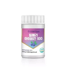 풍부한 폴리페놀 안토시아닌 함유 빌베리 아이비전 100 60정, 1개, 비브랜드