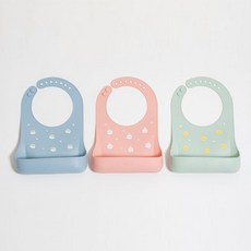 에디슨 프렌즈 아기 베이비 실리콘 턱받이 자기주도 이유식준비물 방수 침받이, 1, 1