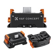 KF CONCEPT DJI 오즈모 포켓 3용 충전 어댑터 베이스 데스크탑 타입-C 충전 도크 아카-스위스 표준 14 나사 구멍 포함, 1
