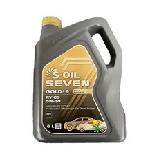 SOIL 에스오일 에쓰오일 엔진오일 세븐골드9 RV C3 RVC3 5W30 6L, 1개