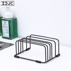 Z3JC 碳鋼砧板置物架多功能家用鍋蓋免打孔檯面刀板廚房收納架, 1個, 一件套(加粗款):如圖