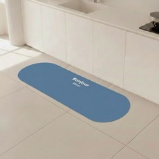딜라이트홈 봉쥬르 접어쓰는 규조토 욕실매트 주방발매트, 파스텔네이비, 1개