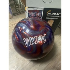 900 GLOBAL Viking 保齡球 亮紅紫潑墨, 1個, 14